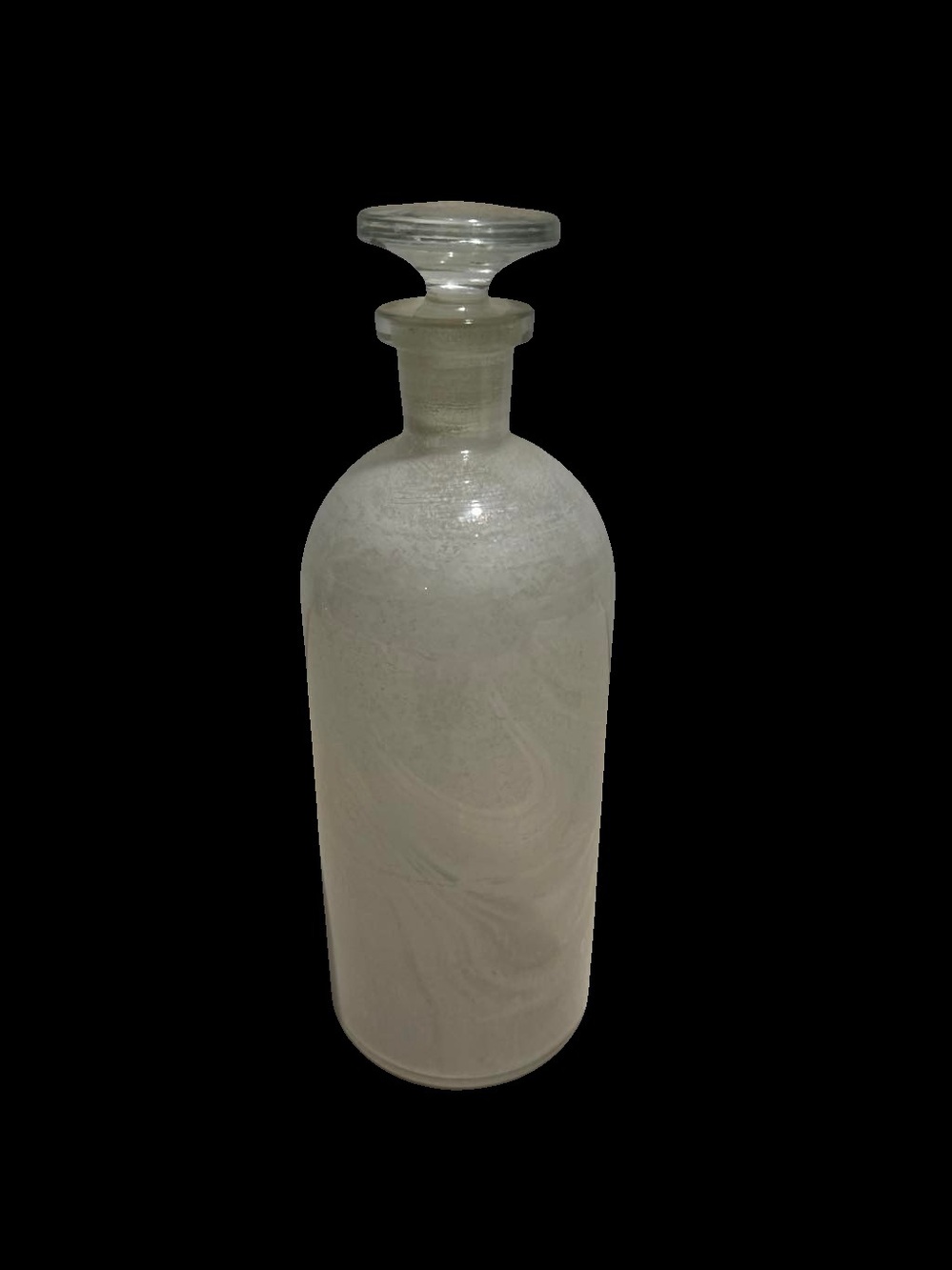 Antique Apothecary Bottle with Original Glass Stopper — Beautiful Etched Patina